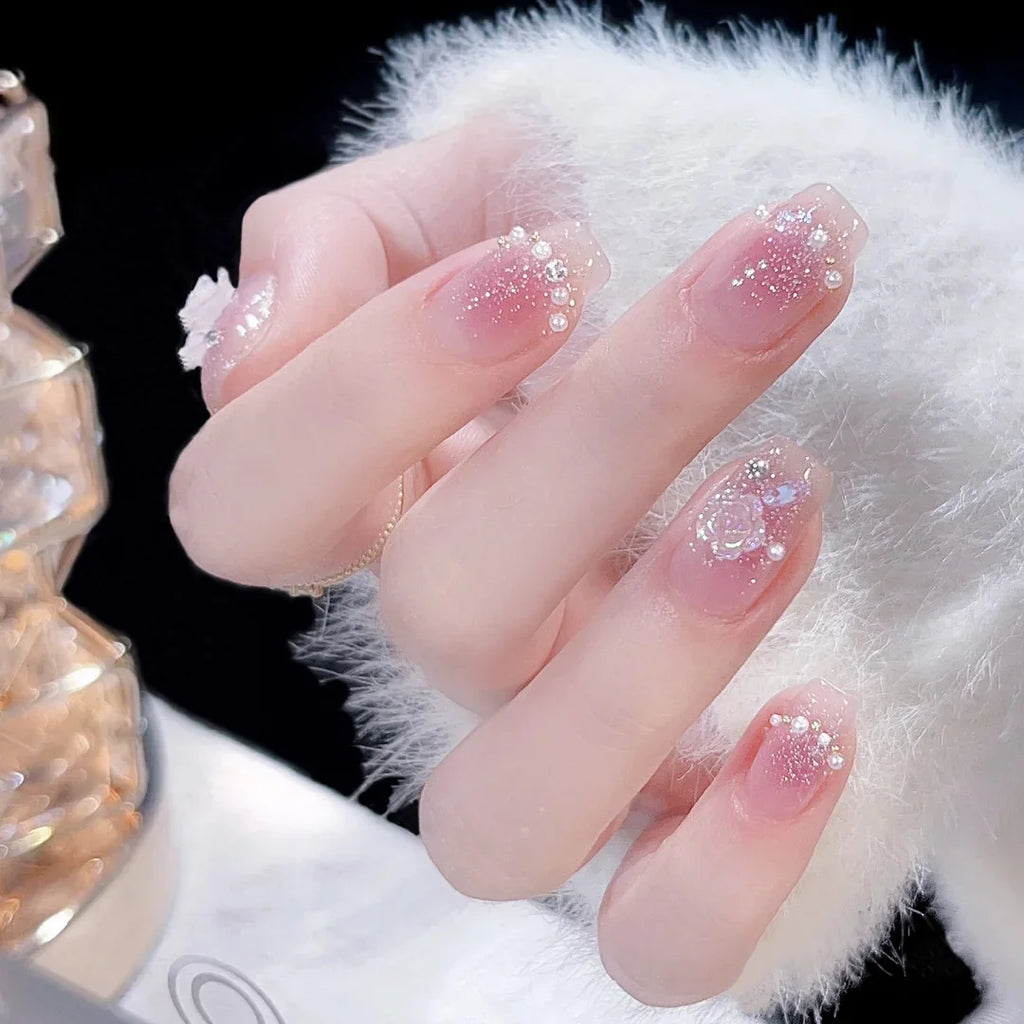 24 PCs Fake Nails with 1 Nail Glue and 1 Nail File